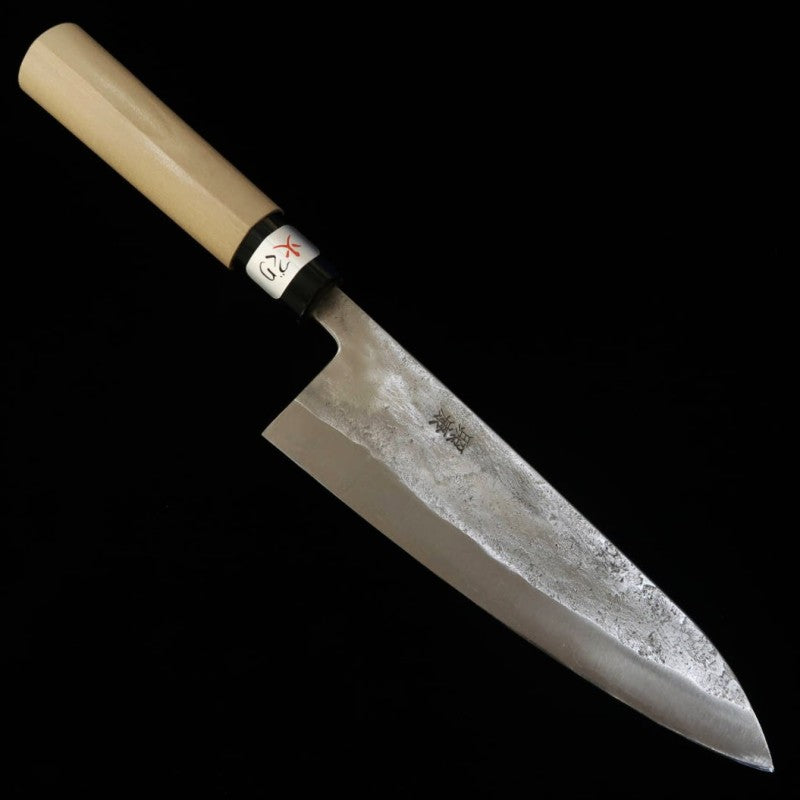 藤原照康 TERUYASU FUJIWARA 和式 梨地 白紙一号 牛刀 朴柄 (180-210mm)